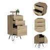 Christiane Dresser Beige - Boahaus: Slim, Modern Storage for Bedroom, 3 Drawers, Wood Laminate - 2 of 4