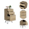 Christiane Dresser Beige - Boahaus: Slim, Modern Storage for Bedroom, 3 Drawers, Wood Laminate - image 2 of 4