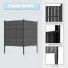 Wooakway 47 x 47 inch Outdoor Privacy Screen Fence Panels, No-Dig Fence Kit for Air Conditioner, Trash Can, Pool Equipment Enclosure - 4 of 4