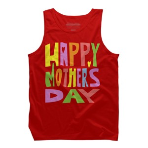 Men's Design By Humans Happy Mother's Day Colorful Text By Yunta Tank Top - 1 of 2