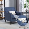 NicBex Corduroy Accent Chair Modern Comfy Upholstered Armchair with Wood Legs for Bedroom,Living Room - 2 of 4