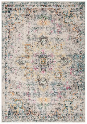 Elegant Metro-Mod Grey/Gold Synthetic 4' x 6' Area Rug