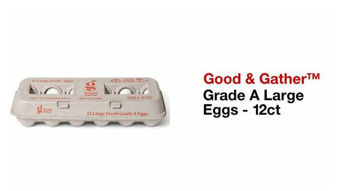 Grade A Large Eggs - 12ct - Good &#38; Gather&#8482;, 2 of 4, play video
