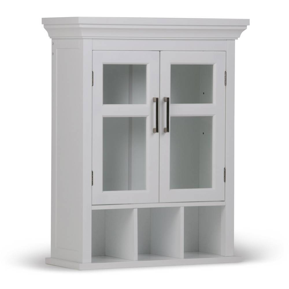 Photos - Wardrobe Hayes Two Door Wall Bath Cabinet with Cubbies White - WyndenHall