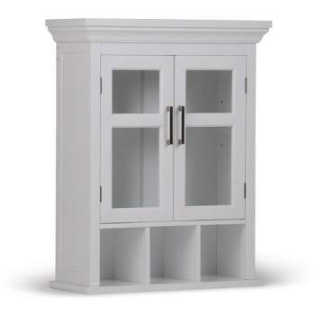 Hayes Two Door Wall Bath Cabinet with Cubbies White - WyndenHall