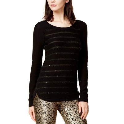 maison Jules Womens Sequined Knit Sweater