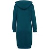 Haute Edition | Women's Tunic Long Length Full Zip Hooded Sweatshirt Hoodie - 2 of 3