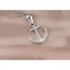 Anna-Kaci Crystal Rhinestone Gold and Silver Tone Anchor Pendant Necklace for Nautical Themed - 2 of 4