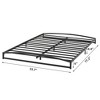 Garvee 6" Metal Bed Frame, Low Profile Platform w/Steel Slats, No Box Spring Needed, Easy Assembly, Black - 2 of 4
