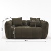 CAVINAS Chenille Bean Bag Chair,Square Lazy Floor Sofa Chair with High Resilience Memory Foam,Cozy Lounge Chair for Living Room - 3 of 4