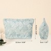 Unique Bargains Travel Canvas Floral Zipper-Closure Green 1 Pc - 4 of 4