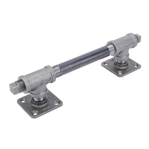 Pipe Decor 1/2 in. Tee Barn Door Handle, Mini-Square Flange – 10.75 in. L - 1 of 4