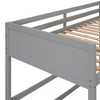 NicBex Twin Size Bunk Bed Loft Bed Pine Bed Frame with Inclined Ladder and Full Length Guardrail, No Box Spring Required, Space Saving - 4 of 4