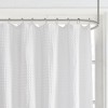PAGED 72x72 Inch Solid Shower Curtain with Woven Square Geo Design,Shower Curtains for Bathroom - 3 of 4