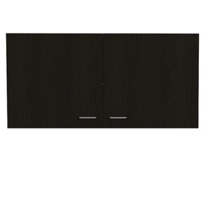 GlasFlength Decorative Storage Cabinets Accent Storage Cabinet Wall Cabinet Wall Storage Shelf With 2 Door for Room, Black, 12.6"*39.3"*19.3" - 1 of 4