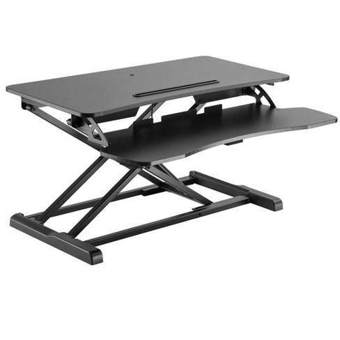 Monoprice Sit Stand Riser Workstation Desk Converter Black 31 5