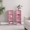 ACEPANO 70.87 in. H 8-Tier Multi-Functional Wavy Frame Bookshelf with Adjustable Shelves for Home & Office-Pink - 4 of 4