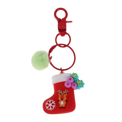 Unique Bargains Christmas Keychain with Lobster Clasp PVC 1 Pc