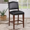 Comfort Pointe Denver Counter Height Barstool Brown: Upholstered, Nailhead Trim, Wood Legs, Foam Fill - 2 of 4