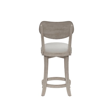 Aged Gray 36" Wood Swivel Counter Stool with Plush Seat