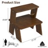 FONTOI End Table Design Two Level Side Table Featuring Natural Grain Finish and Compact Multi Functional for Bedroom , Natural, 17.72"*16.73"*19.69" - 4 of 4