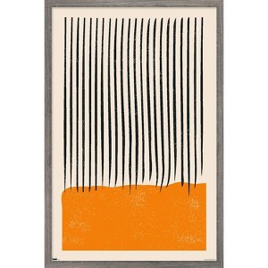Trends International Geometric - Orange Framed Wall Poster Prints - 1 of 4