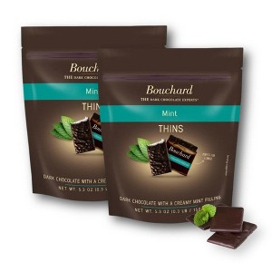 Bouchard Dark Chocolate Mint Thins 72% Cacao 5.3 Oz. (150 g.) (Pack of 2) - 1 of 4