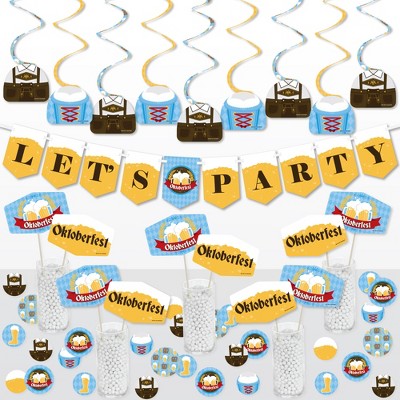 Big Dot of Happiness Oktoberfest - German Beer Festival Supplies Decoration Kit - Decor Galore Party Pack - 51 Pieces
