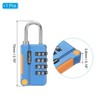 Unique Bargains Locker Luggage Bike 4 Digit Combination Lock with Security Cable Set - 2 of 4