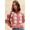 I am a Fashion Junky SO ME Strawberry Fruit All Over Button Sweater Cardigan - 3 of 4