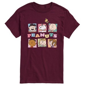 Men's - Peanuts - Boxes Snoopy And Friends Short Sleeve Graphic T-Shirt - 1 of 4