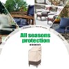 2025 Edition Waterproof Outdoor Patio Stackable Chair Cover - Beige+Coffee - 3 of 4