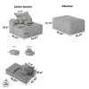 Modern Modular Sectional Sofa, DIY Layout Design Sofa, Tufted Sofa with Chenille Fabric Textile and Foam Pillows-Baofuwish - 4 of 4