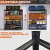 NicBex 5-Tier Adjustable Metal Storage Rack, Heavy-Duty Steel Waterproof Shelving Unit, Black - 4 of 4