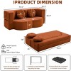 VASIP 2-in-1 Convertible Modular Sofa Bed with Memory Foam, Space-Saving Sofa Bed for Living Room,Bedroom,Apartment,No Assembly Required - 4 of 4