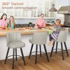 Arceso 360-degree Swivel Bar Stools, 26" Counter Height Bar Stools With High Back And Wood Legs, 2pcs Morden Barstools For Kitchen Counter - 3 of 4