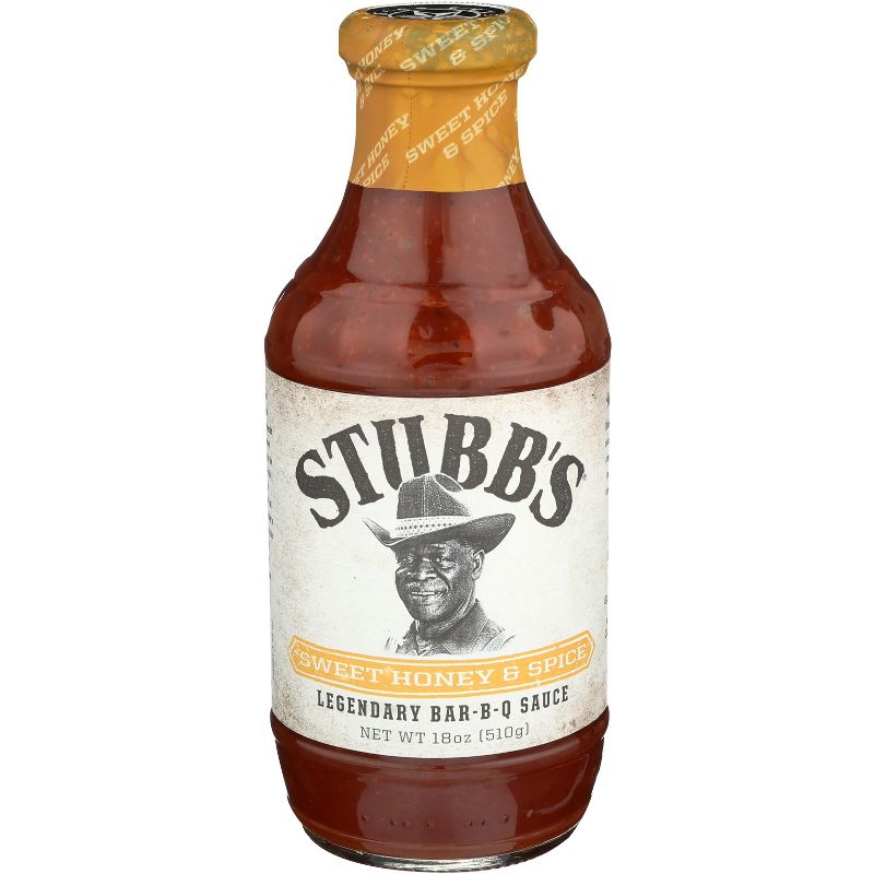 Stubb’s BBQ Sauce Sweet Honey & Spice - Case of 6 - 18 oz, 1 of 2