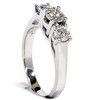 Pompeii3 1ct Three Stone Diamond Ring 14K White Gold - image 2 of 4