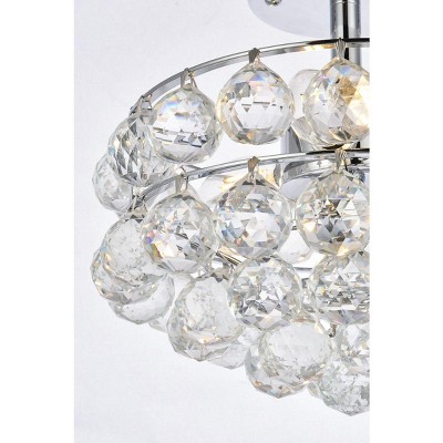 Savannah 12" Chrome Flush Mount with Crystal Accents