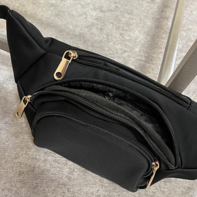 Zodaca Plus Size Black Fanny Pack, Crossbody Bag With Adjustable Belt  Straps Fits 34-60 Inch Waist (expands To 5xl) : Target