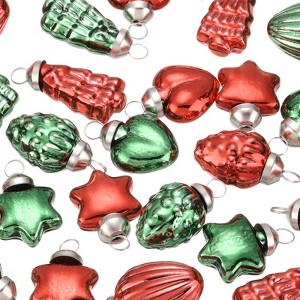 Unique Bargains Glass Decorative Hanging Tree Ornament Balls 1"-1.5" 50 Pcs - 1 of 4