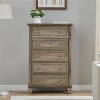 5-Drawer Dresser for Bedroom, Modern Brown Tall Chest of Drawers with Metal Handles, Clothing Storage Cabinet for Closet, Living Room or Hallway - 4 of 4