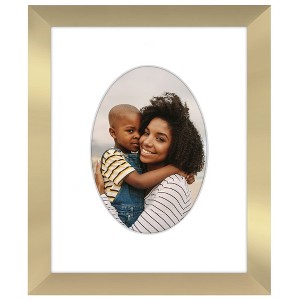 Americanflat Picture Frame with Oval Mat Insert and Shatter-Resistant Glass - Signature Collection - Photo Frame for Wall Display - 1 of 4