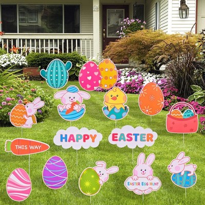 Nifti Nest 15 Pcs Easter Yard Signs : Target