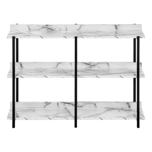 FONTOI 3-Tier Side Table, Console Table with 2 Storage Shelves for Living Room, Bedroom, Narrow Space, Entryway, White, 12"*34"*47.25" - 1 of 4