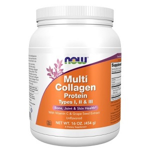Multi Collagen Protein Powder Types I, II & II by Now Foods  -  16 oz Powder - 1 of 1