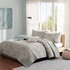 4Pcs coverlet Set Paisley Printed Cotton Quilt with Embroidered Pillow Hypoallergenic Polyester Fill - 2 of 4