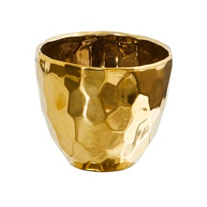 Nearly Natural 6-in Designer Gold Vase - 1 of 1