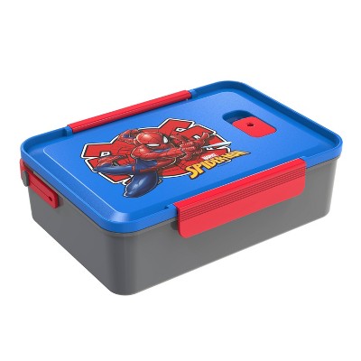 Spider-Man Blue and Red Plastic Bento Lunchbox with Snap Lid