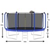 HFYee 8/10/12/14/10*16FT Backyard Trampoline Basketball Kit with Bonus Balls & Safety Enclosure for Ages 8+, Blue - 2 of 4